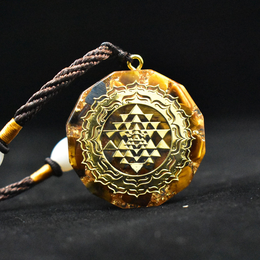 Orgonite Tiger's Eye Dual Gem Pendant