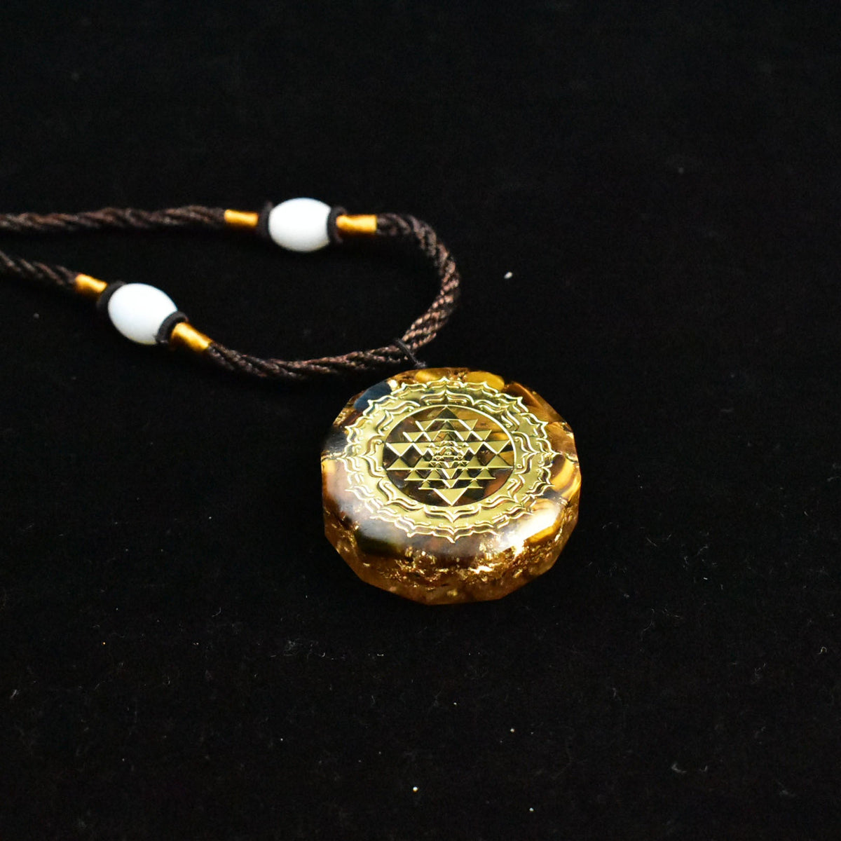 Orgonite Tiger's Eye Dual Gem Pendant